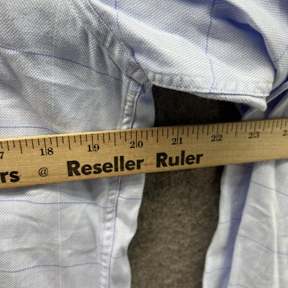 Hugo Boss Shirt Men 39 Blue Casual Button Down Outdoors Dress Slim Fit Check - Picture 5 of 12